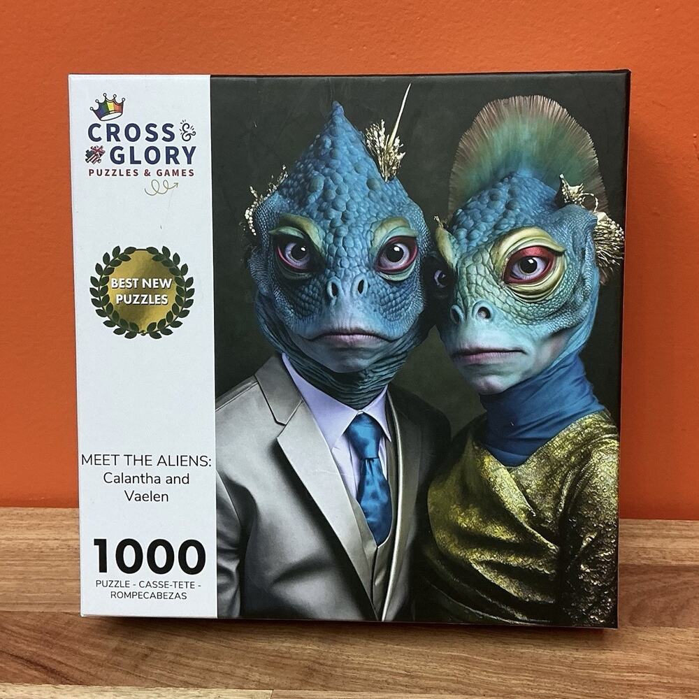 Cross & Glory Meet the Aliens Calantha & Vaelen Space Jigsaw Puzzle 1000pc READ